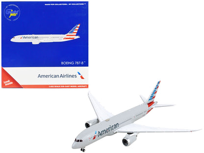 Boeing 787-8 Commercial Aircraft "American Airlines" Gray with Striped Tail 1/400 Diecast Model Airplane by GeminiJets