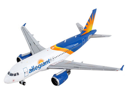 Airbus A319 Commercial Aircraft "Allegiant Air" White and Blue with Graphics 1/400 Diecast Model Airplane by GeminiJets