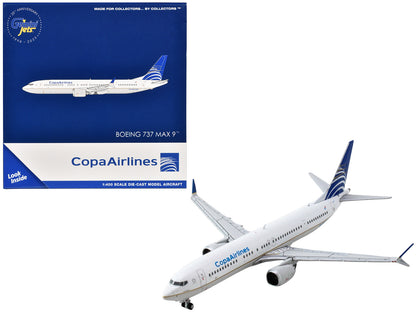 Boeing 737 MAX 9 Commercial Aircraft "Copa Airlines" (HP-9907CMP) White with Blue Tail 1/400 Diecast Model Airplane by GeminiJets