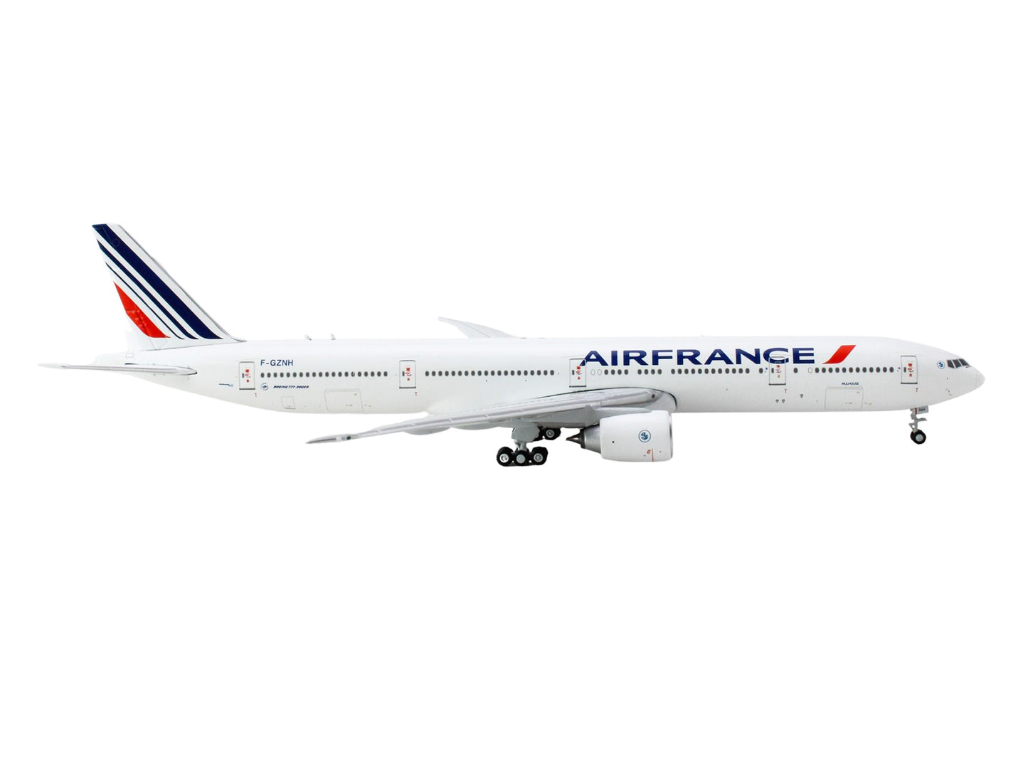 Boeing 777-300ER Commercial Aircraft "Air France" (F-GZNH) White with Striped Tail 1/400 Diecast Model Airplane by GeminiJets