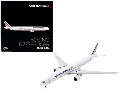 Boeing 777-300ER Commercial Aircraft "Air France" (F-GZNH) White with Striped Tail 1/400 Diecast Model Airplane by GeminiJets