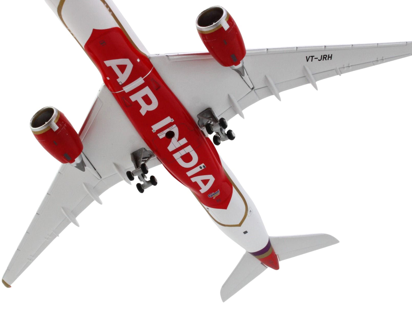 Airbus A350-900 Commercial Aircraft "Air India" (VT-JRH) White with Tail Graphics 1/400 Diecast Model Airplane by GeminiJets