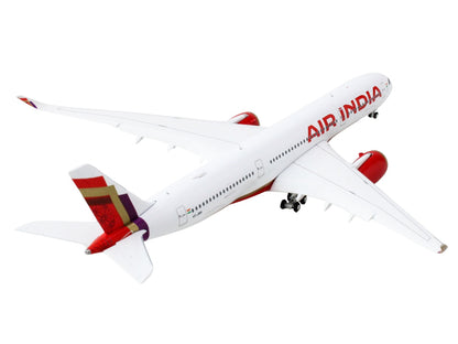 Airbus A350-900 Commercial Aircraft with Flaps Down "Air India" (VT-JRH) White with Tail Graphics 1/400 Diecast Model Airplane by GeminiJets