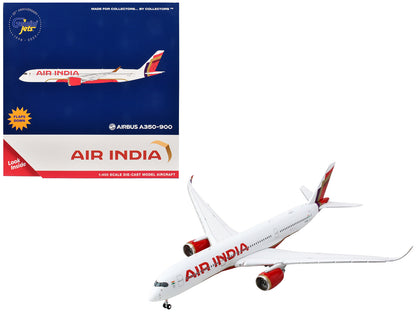 Airbus A350-900 Commercial Aircraft with Flaps Down "Air India" (VT-JRH) White with Tail Graphics 1/400 Diecast Model Airplane by GeminiJets