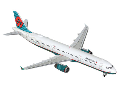 Airbus A321 Commercial Aircraft "American Airlines - America West Heritage Jet" (N580UW) White with Tail Graphics 1/400 Diecast Model Airplane by GeminiJets