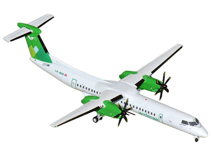 Bombardier Q400 Commercial Aircraft "Wideroe" (LN-WDM) White with Green Tail 1/400 Diecast Model Airplane by GeminiJets