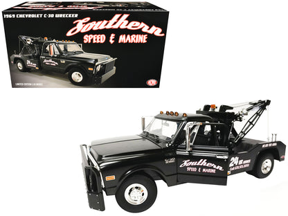 1969 Chevrolet C-30 Wrecker Tow Truck "Southern Speed & Marine" Black 1/18 Diecast Model Car by Greenlight for ACME