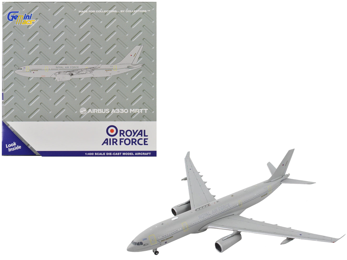 Airbus A330 MRTT Tanker Aircraft "Royal Air Force" Gray "Gemini Macs" Series 1/400 Diecast Model Airplane by GeminiJets