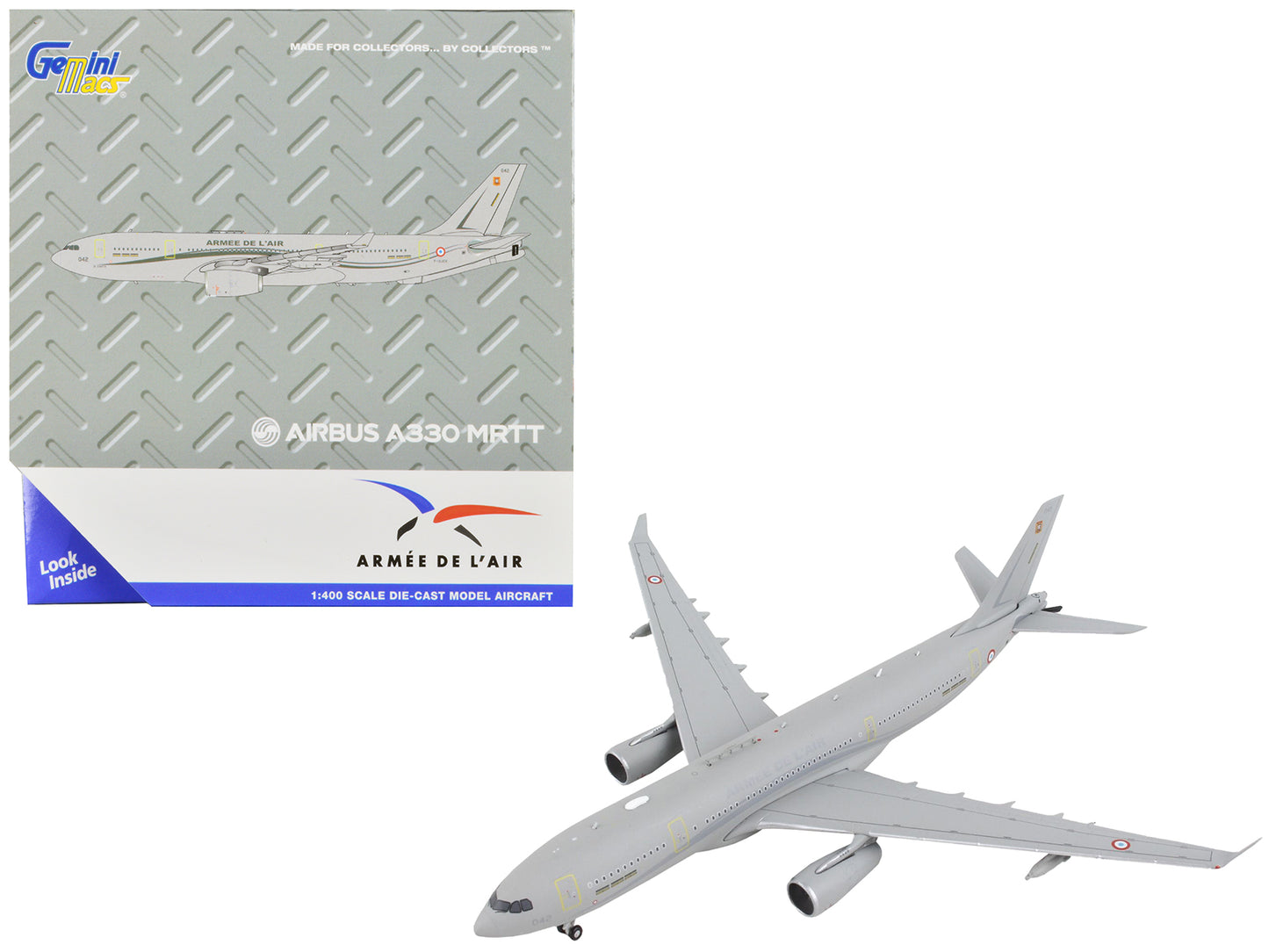 Airbus A330 MRTT Tanker Aircraft "Armee de l'Air - French Air Force" Gray "Gemini Macs" Series 1/400 Diecast Model Airplane by GeminiJets