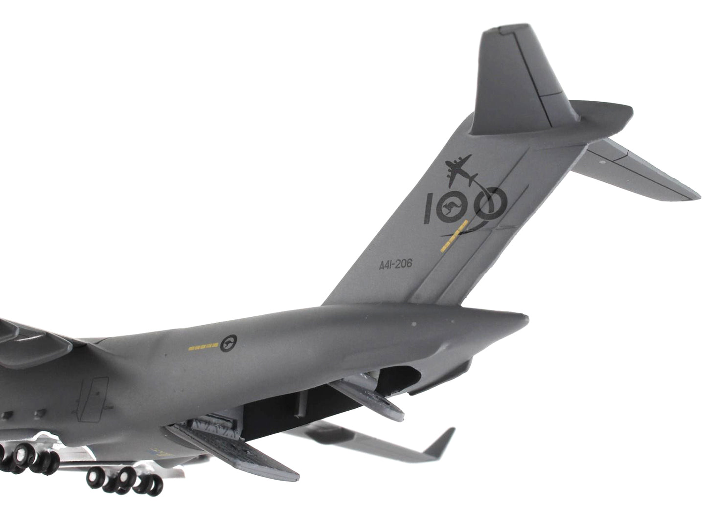 Boeing C-17 Globemaster III Transport Aircraft "Royal Australian Air Force - 100 Years Cententary" Gray "Gemini Macs" Series 1/400 Diecast Model Airplane by GeminiJets