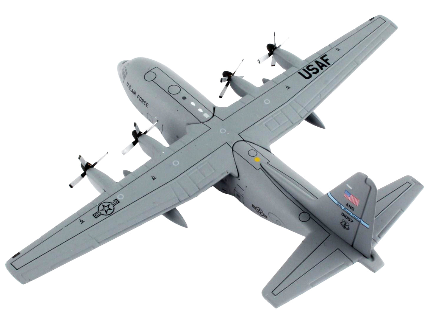 Lockheed C-130H Hercules Transport Aircraft "166th Airlift Wing" United States Air Force "Gemini Macs" Series 1/400 Diecast Model Airplane by GeminiJets