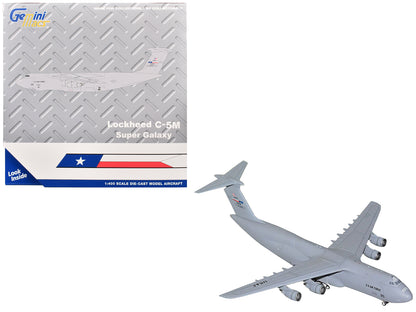 Lockheed C-5M Super Galaxy Transport Aircraft "Lackland Air Force Base" United States Air Force (85-0009) Gray "Gemini Macs" Series 1/400 Diecast Model Airplane by GeminiJets