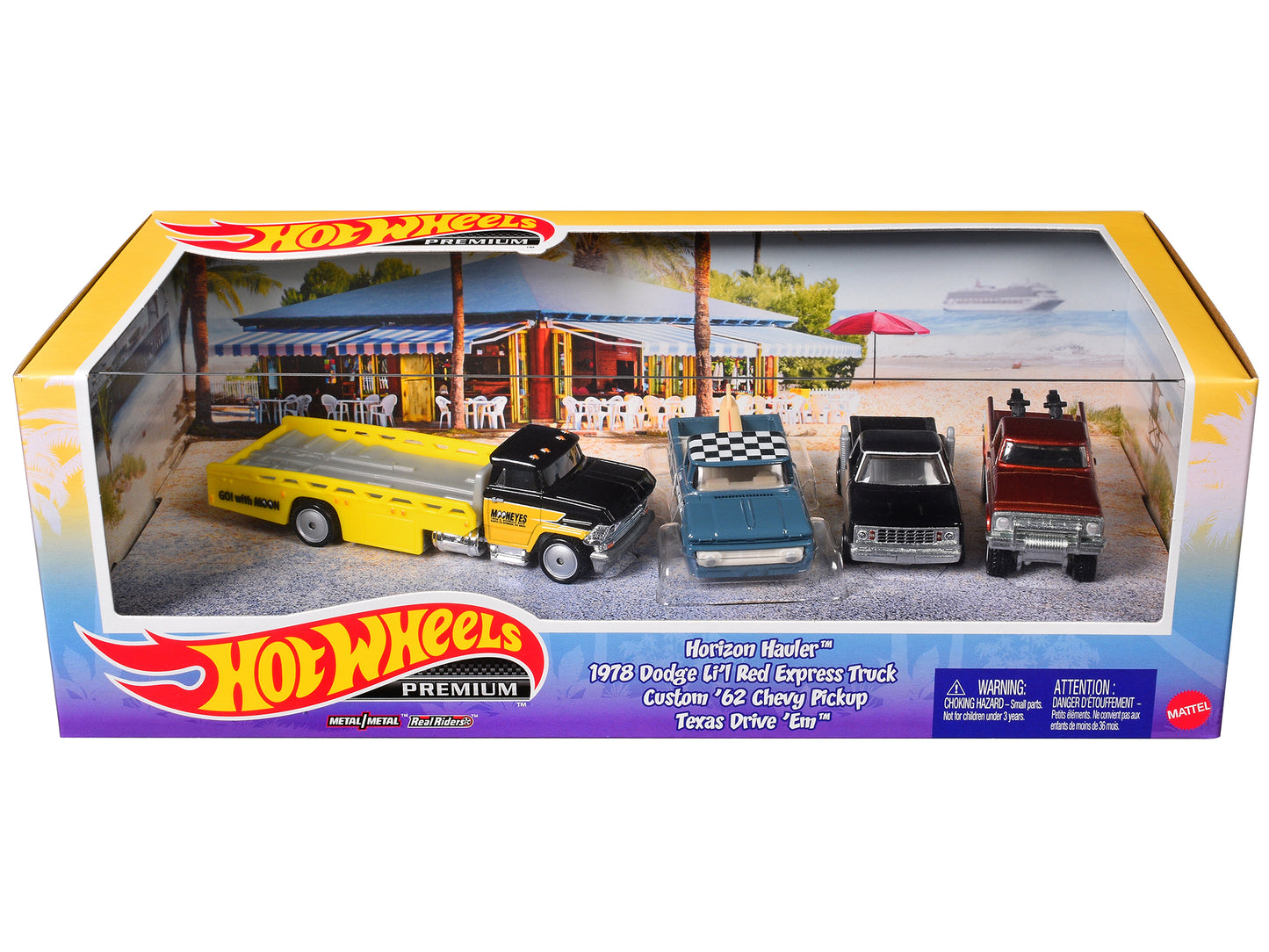 Hot Wheels "Premium" 2024 Set of 4 pieces Series J Diecast Model Cars by Hot Wheels