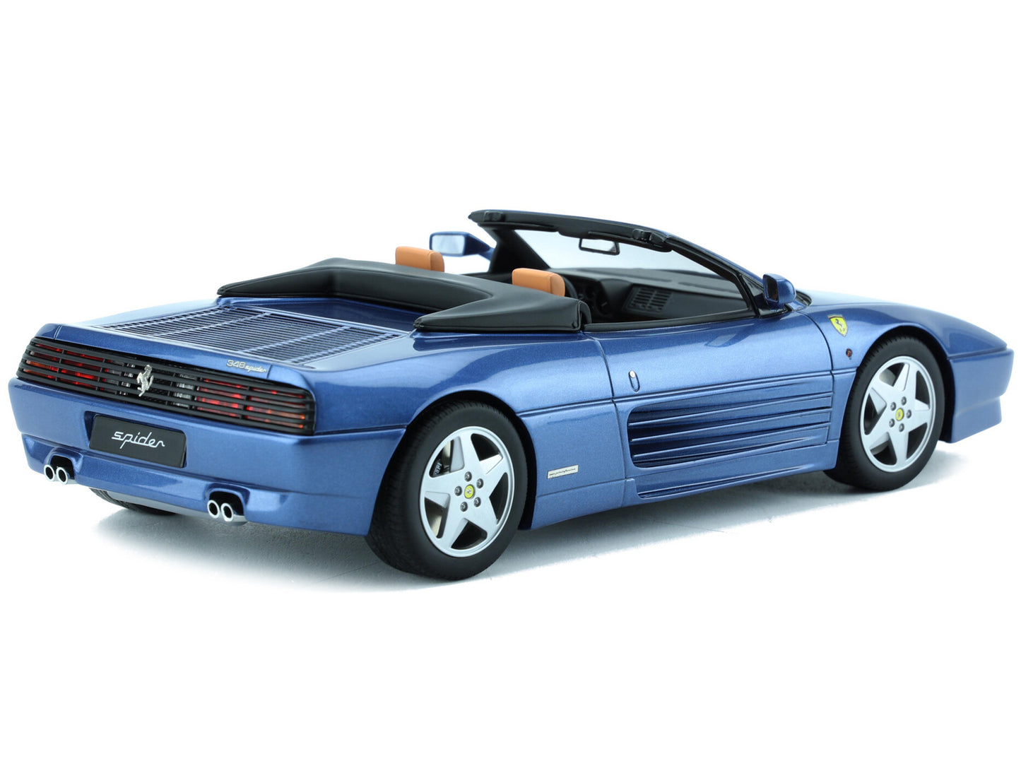 1993 Ferrari 348 Spider Tour de France Blue Metallic 1/18 Model Car by GT Spirit