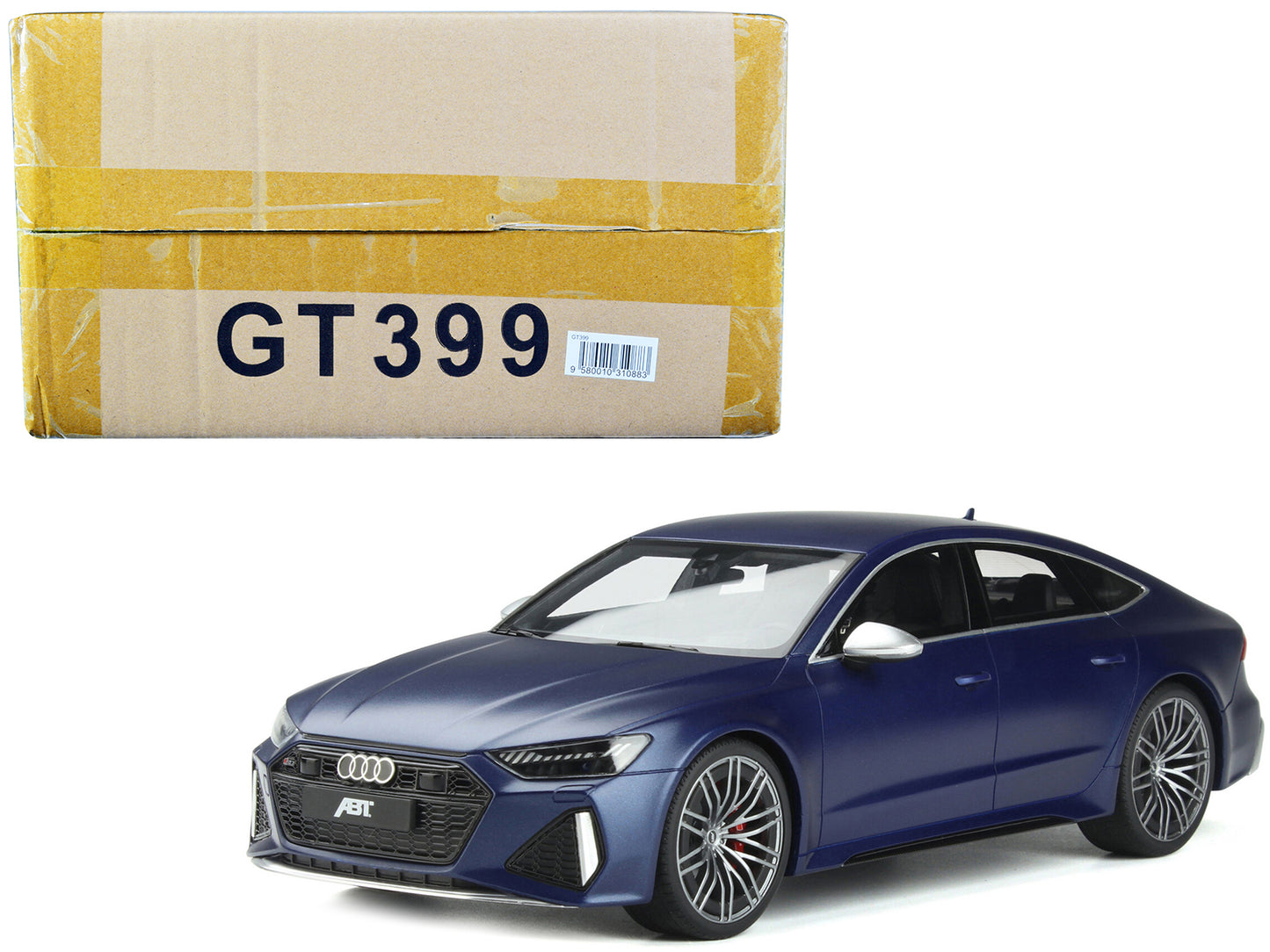 2021 Audi RS 7 ABT Sportline Dark Blue Metallic 1/18 Model Car by GT Spirit