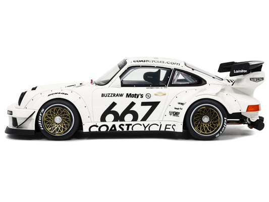 RWB Bodykit "Coast Cycle" White with Graphics 1/18 Model Car by GT Spirit