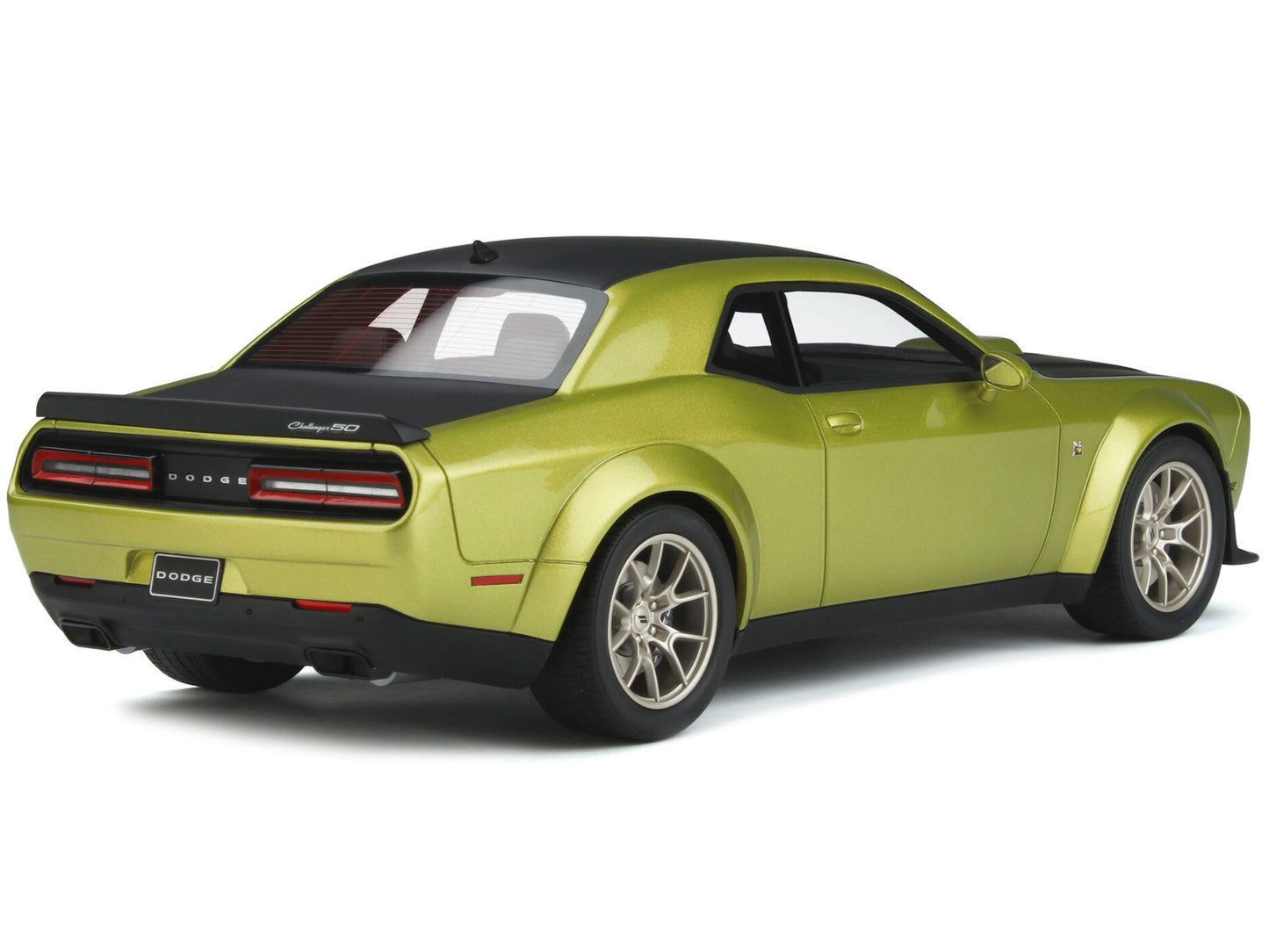 2020 Dodge Challenger R/T Scat Pack Widebody 50th Anniversary Green Metallic 1/18 Model Car by GT Spirit