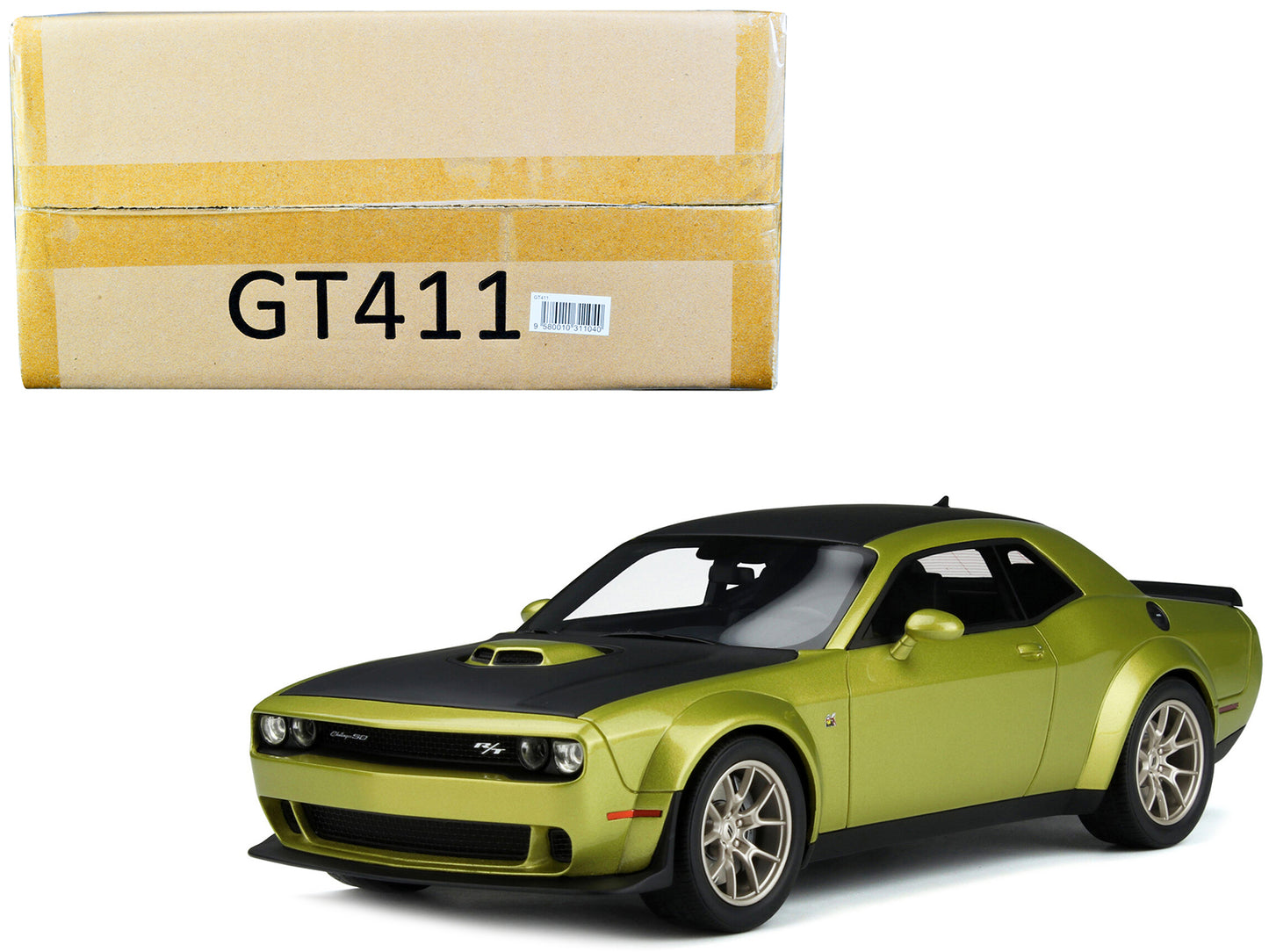 2020 Dodge Challenger R/T Scat Pack Widebody 50th Anniversary Green Metallic 1/18 Model Car by GT Spirit