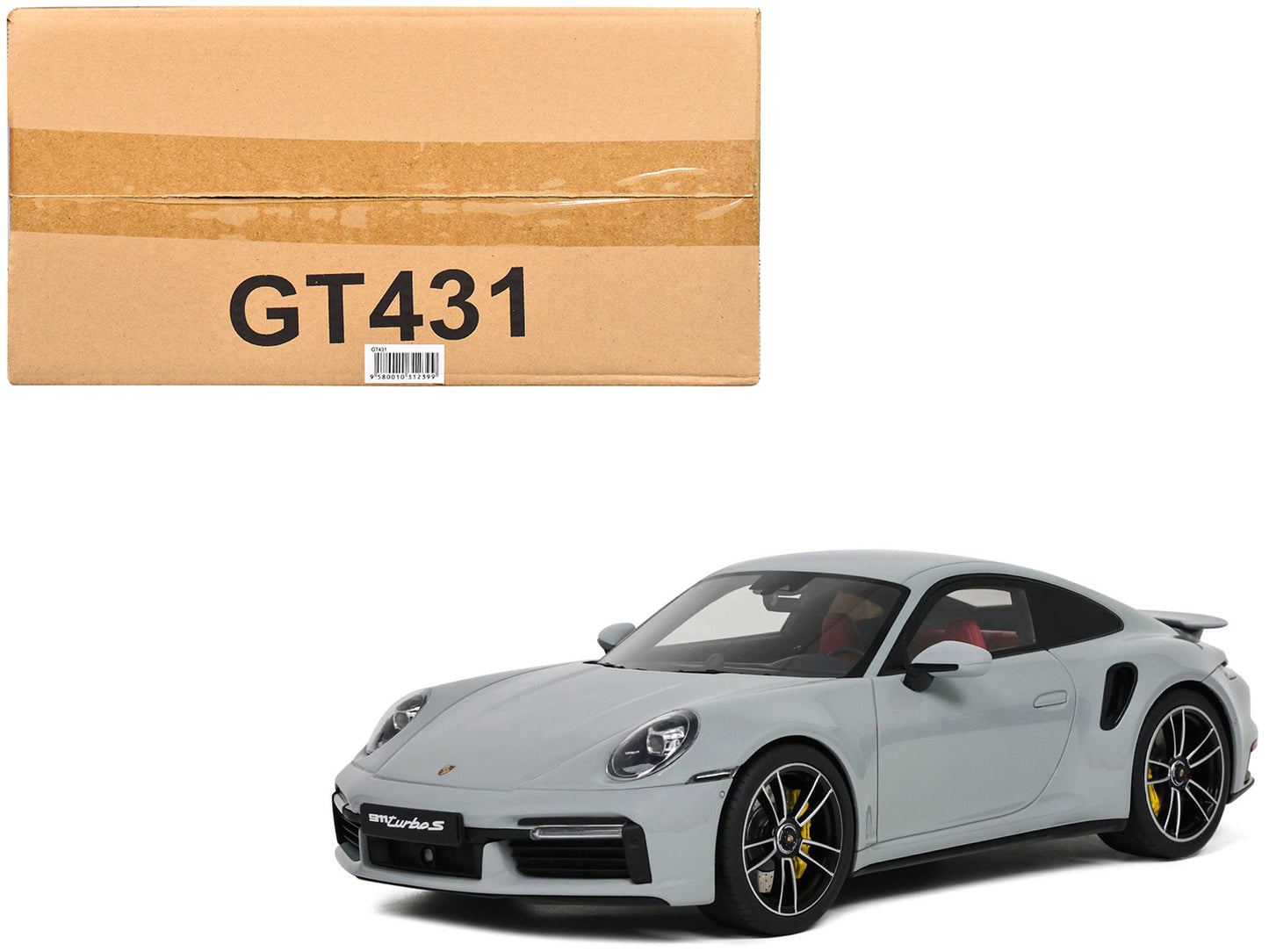 2020 Porsche 992 Turbo S Gray 1/18 Model Car by GT Spirit