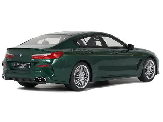 2023 BMW Alpina B8 Gran Coupe Green Metallic 1/18 Model Car by GT Spirit