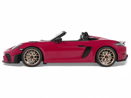 2023 Porsche 718 Spyder RS Purple with Carbon Stripes 1/18 Model Car by GT Spirit