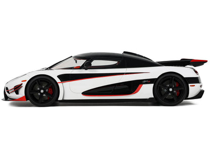 2015 Koenigsegg Agera RS White and Black with Red Interior 1/18 Model Car by GT Spirit