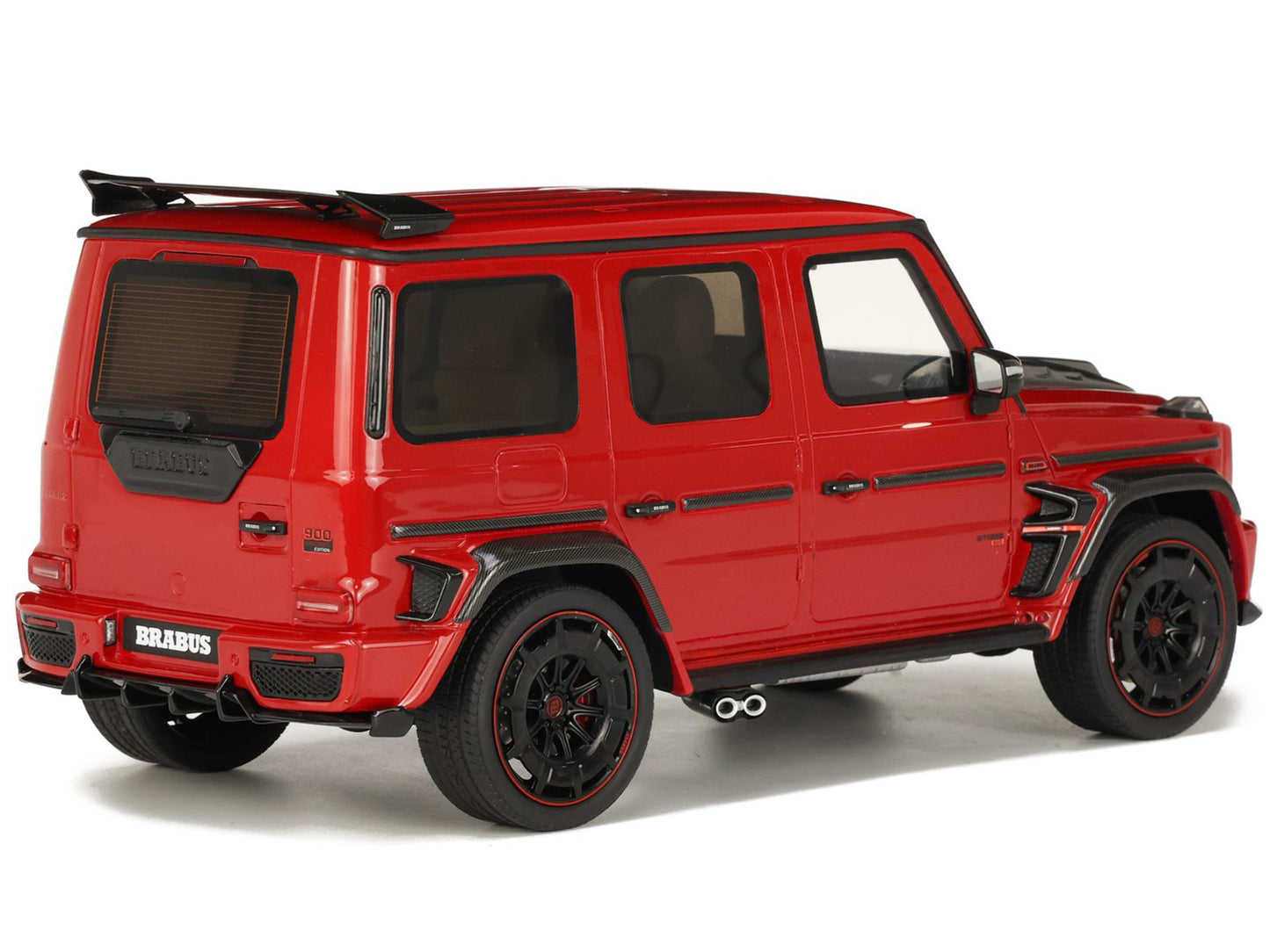 2022 Brabus 900 Rocket Edition Red with Carbon Hood 1/18 Model Car by GT Spirit