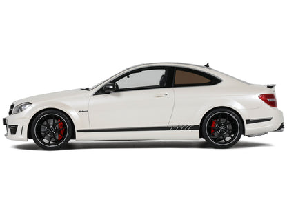 Mercedes-Benz C63 AMG 507 Diamond White with Black Top 1/18 Model Car by GT Spirit