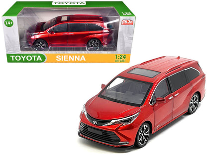 Toyota Sienna Minivan Red Metallic 1/24 Diecast Model