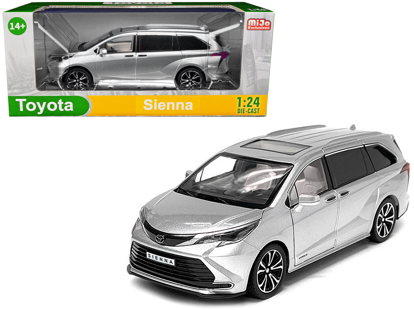 Toyota Sienna Minivan Silver Metallic 1/24 Diecast Model Car