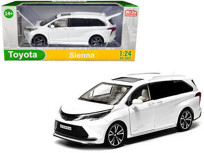 Toyota Sienna Minivan White 1/24 Diecast Model Car