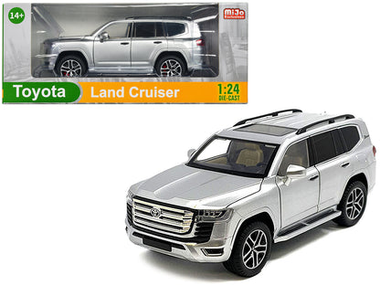 Toyota Land Cruiser Silver Metallic with Sun Roof 1/24 Diecast Model Car