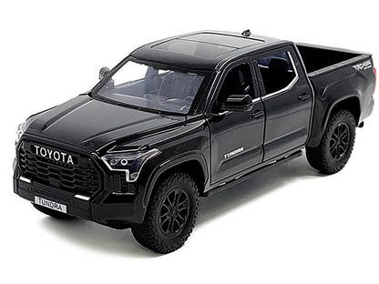 2023 Toyota Tundra TRD 4x4 Pickup Truck Black with Sunroof and Wheel Rack 1/24 Diecast Model Car