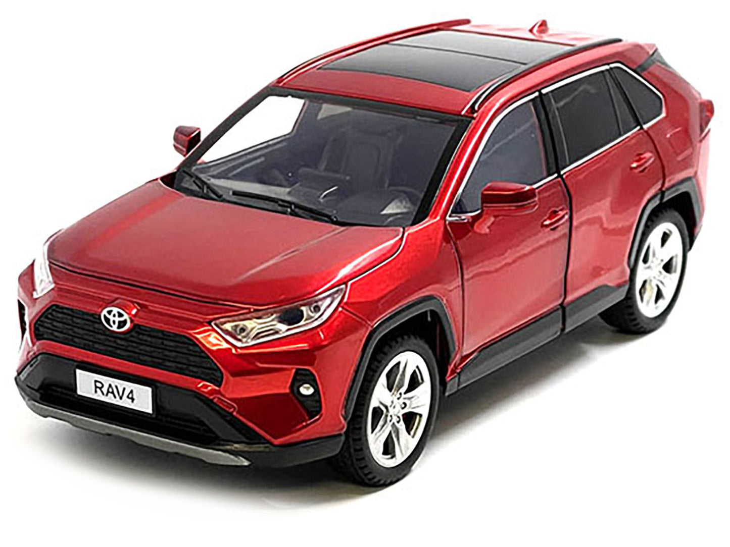 Toyota Rav4 Hybrid XLE Red Metallic with Sunroof 1/24 Diecast Model Car