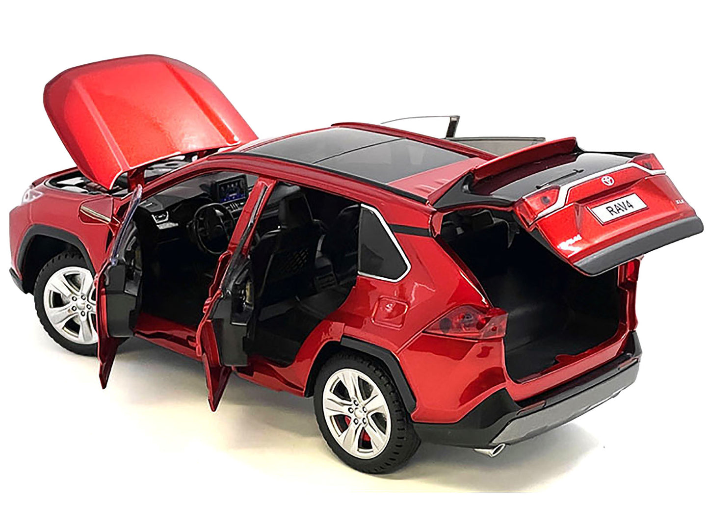 Toyota Rav4 Hybrid XLE Red Metallic with Sunroof 1/24 Diecast Model Car