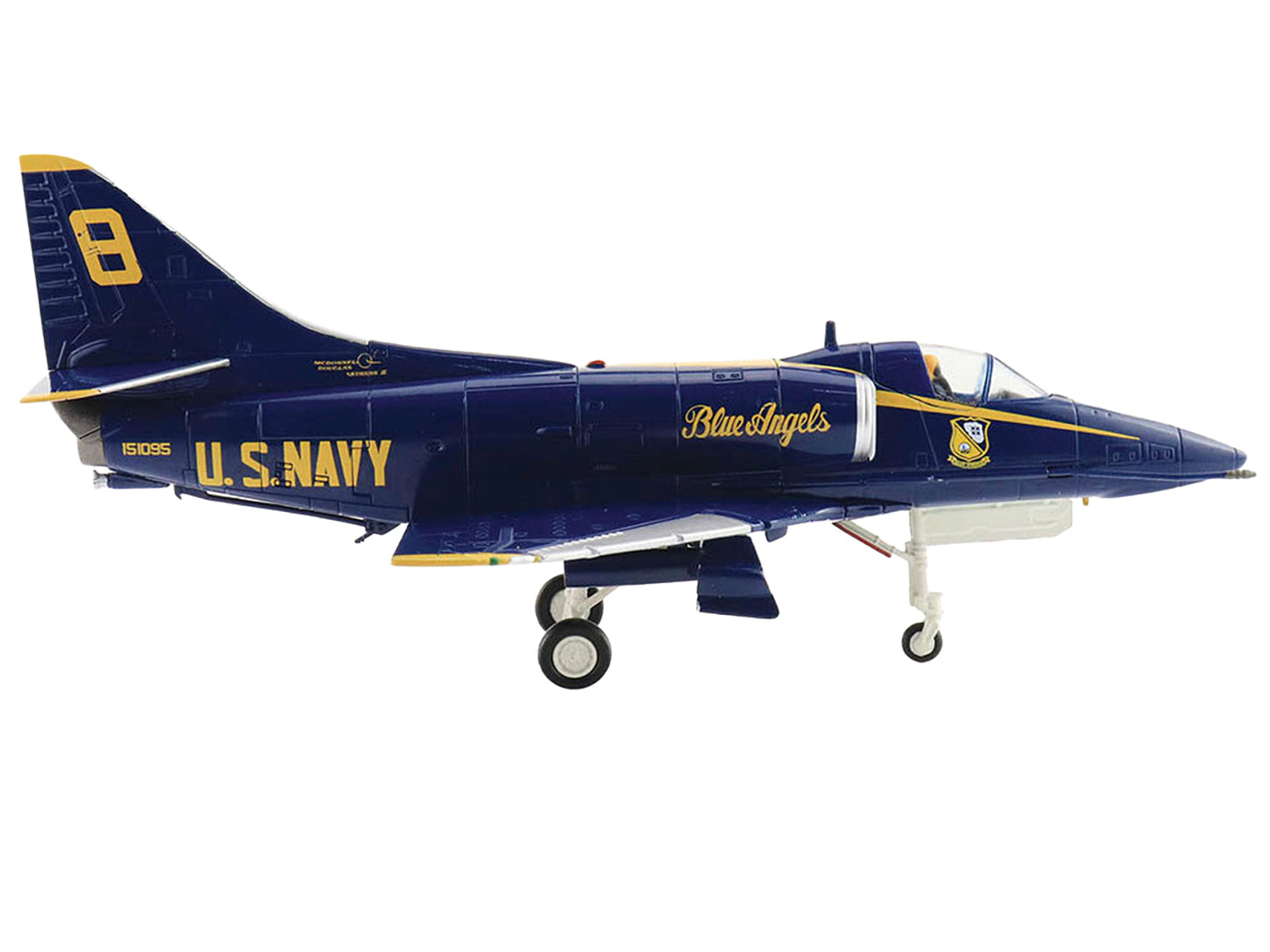 Douglas A-4F Skyhawk Aircraft "Blue Angels Tokushima Airbase Dr. Nakanishi #8" (2008) United States Navy "Air Power Series" 1/72 Diecast Model by Hobby Master