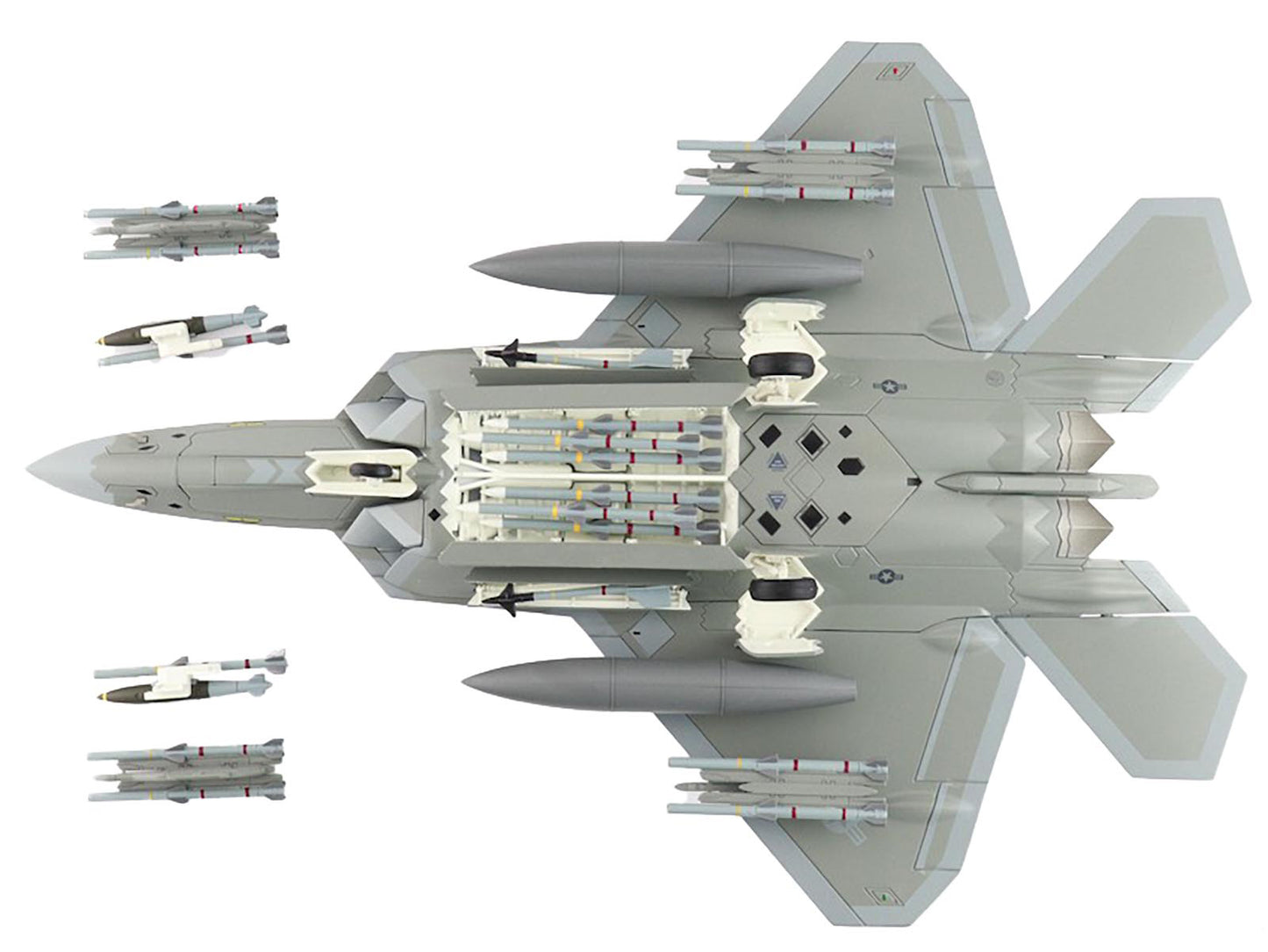 Lockheed F-22 Raptor Stealth Aircraft "412th Test Wing, Edwards Air Force Base" United States Air Force "Air Power Series" 1/72 Diecast Model by Hobby Master