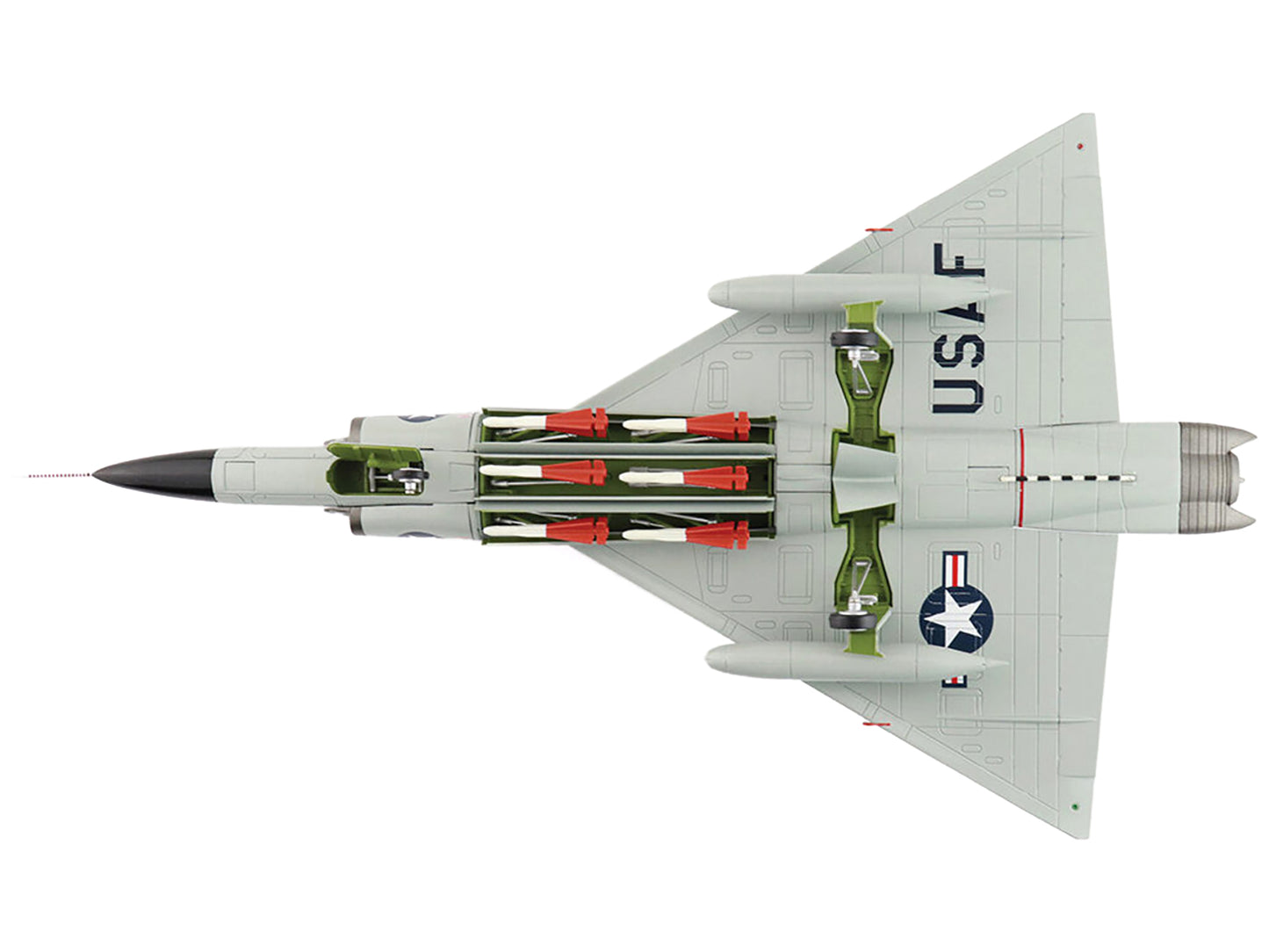 Convair F-102A Delta Dagger Interceptor Aircraft "199th Fighter Interceptor Squadron (FIS) Hawaii Air National Guard" (1960s) United States Air Force "Air Power Series" 1/72 Diecast Model by Hobby Master