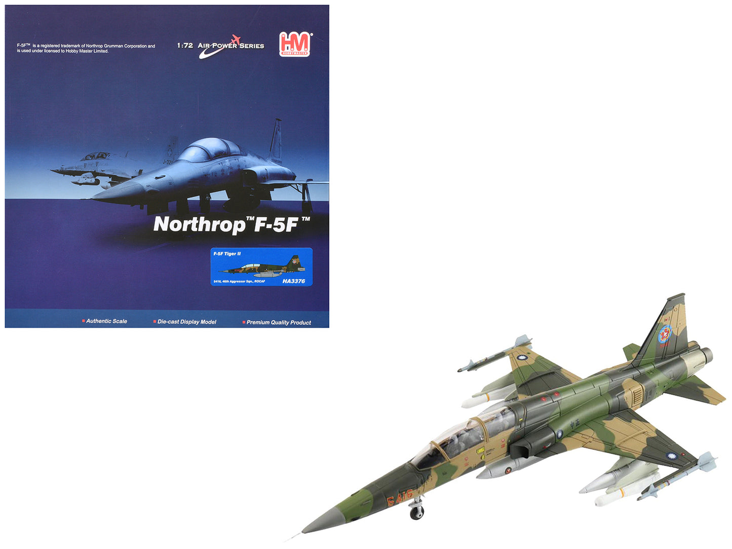 Northrop F-5F Tiger II Aircraft "46th Aggressor Squadron 7th Flight Training Wing" Republic of China Air Force "Air Power Series" 1/72 Diecast Model by Hobby Master