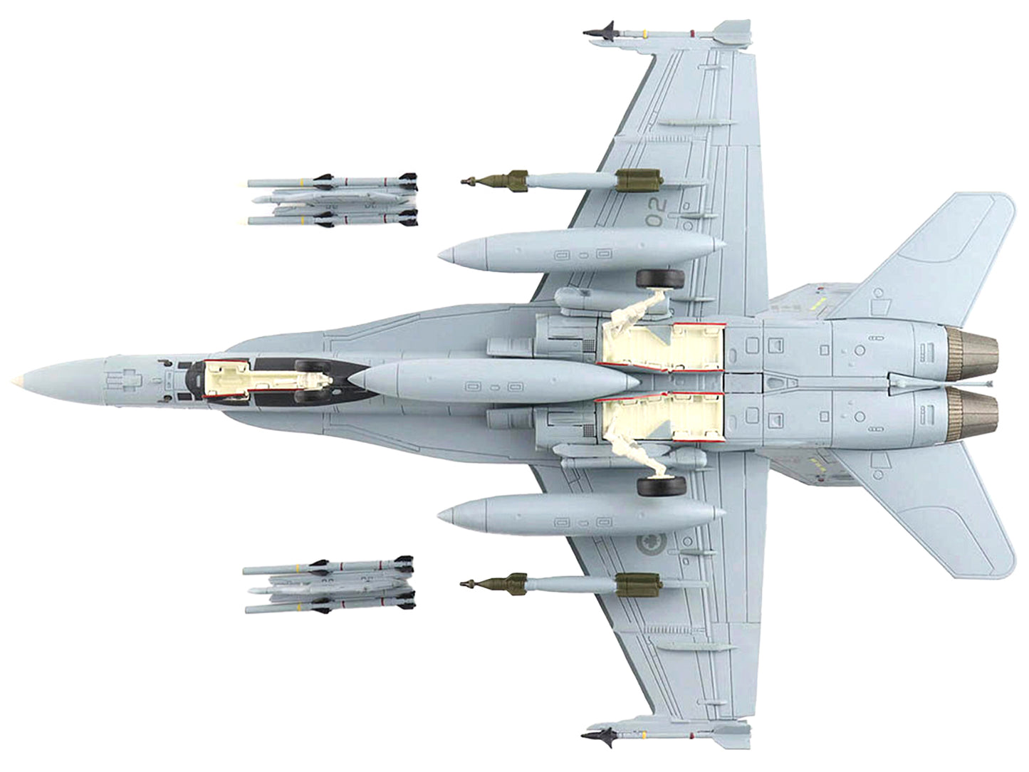 McDonnell Douglas CF-188b Hornet Fighter Aircraft "425 Squadron Canadian Armed Forces (CAF)" (2004) "Air Power Series" 1/72 Diecast Model by Hobby Master