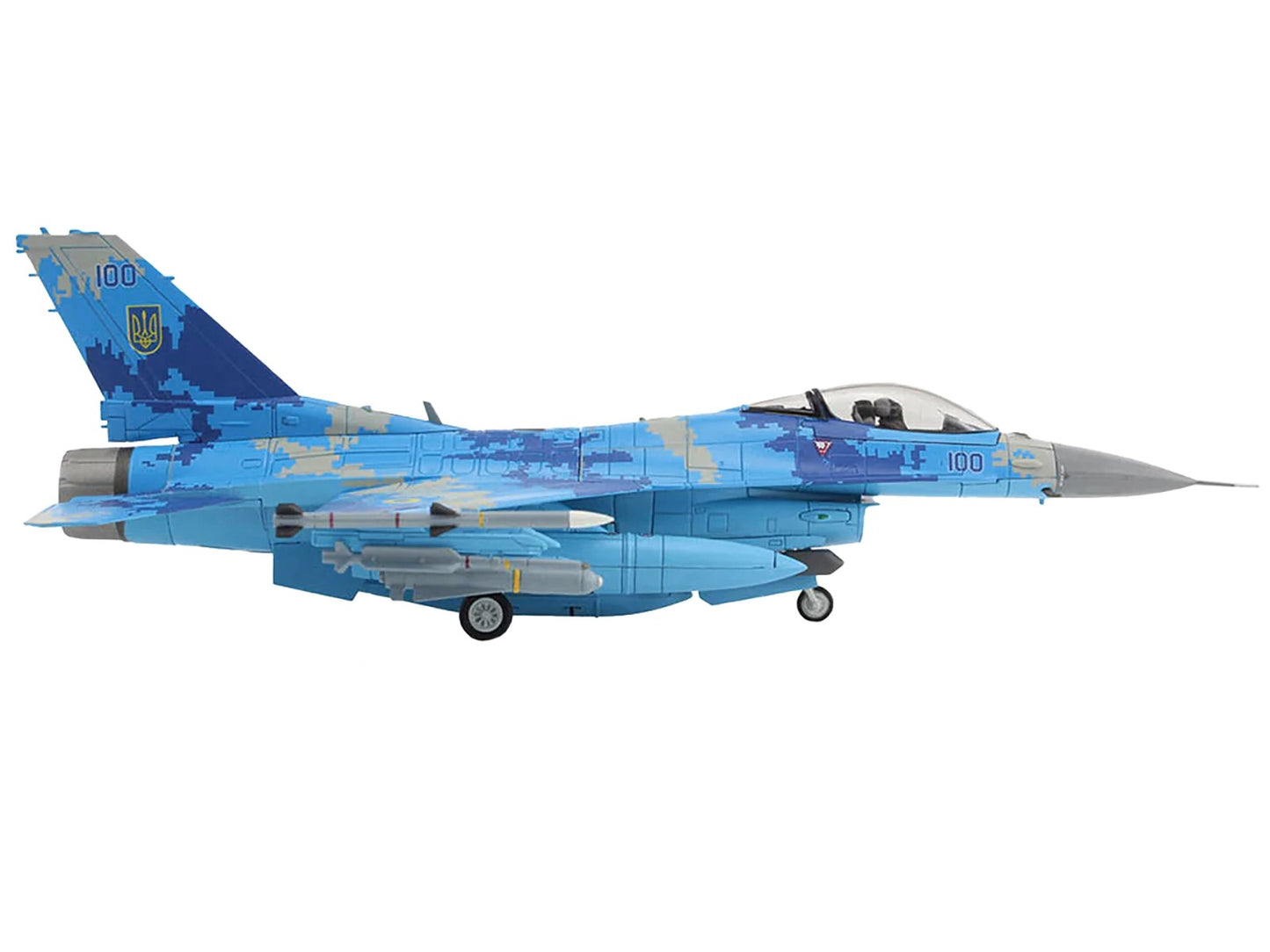 Lockheed F-16C Fighting Falcon Fighter Aircraft "What If? Scheme" Ukrainian Air Force "Air Power Series" 1/72 Diecast Model by Hobby Master