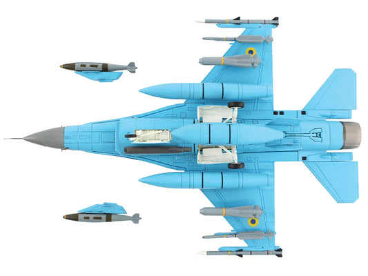 Lockheed F-16C Fighting Falcon Fighter Aircraft "What If? Scheme" Ukrainian Air Force "Air Power Series" 1/72 Diecast Model by Hobby Master