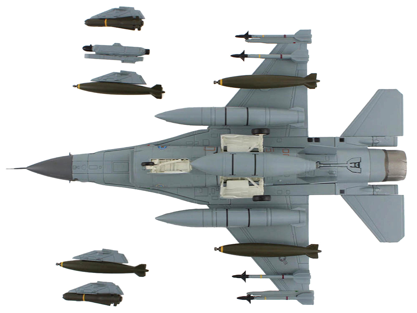 Lockheed F-16C Fighting Falcon Fighter Aircraft "Operation Desert Storm 614th Tactical Fighter Squadron Doha Air Base Qatar" (1991) United States Air Force "Air Power Series" 1/72 Diecast Model by Hobby Master