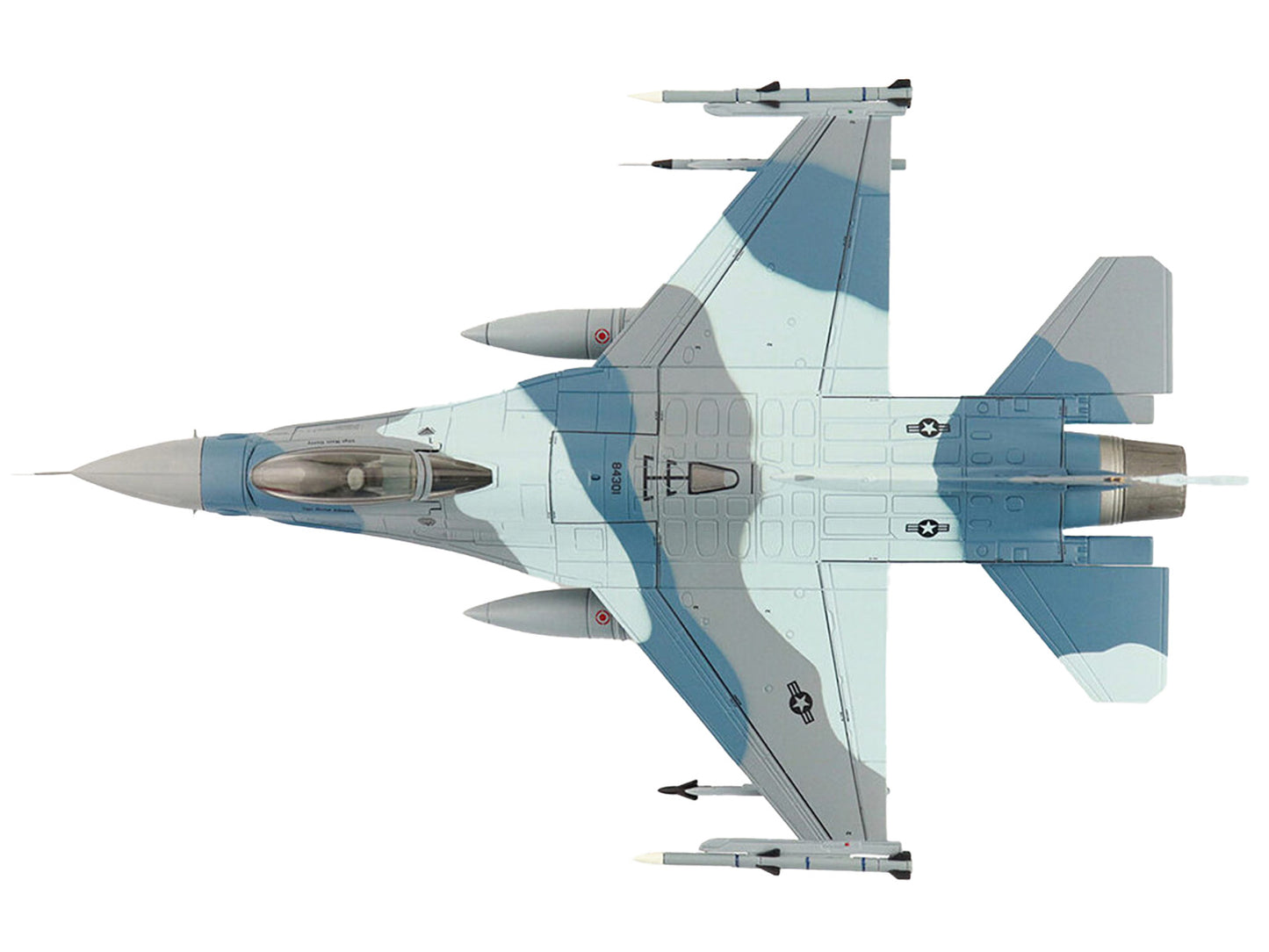 Lockheed F-16C Fighting Falcon Fighter Aircraft "Blue Flanker 64th Aggressor Squadron Nellis Air Force Base" (2012) United States Air Force "Air Power Series" 1/72 Diecast Model by Hobby Master