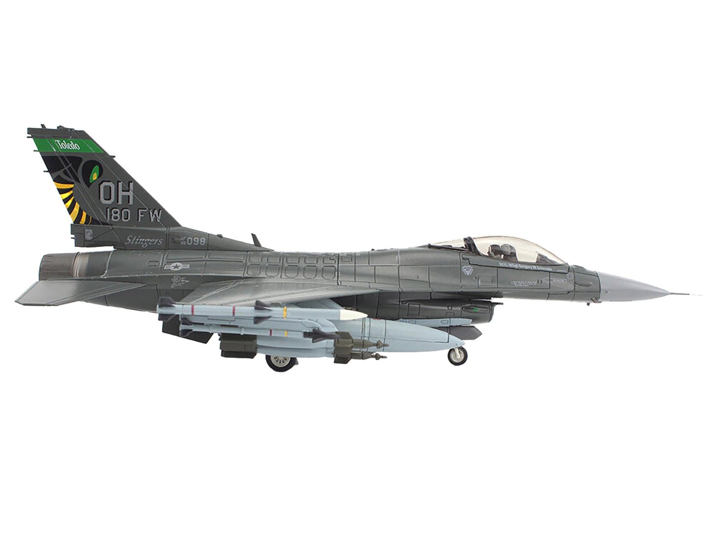 Lockheed F-16C Fighting Falcon Fighter Aircraft "112th FS Ohio Air National Guard Toledo" (2023) United States Air Force "Air Power Series" 1/72 Diecast Model by Hobby Master