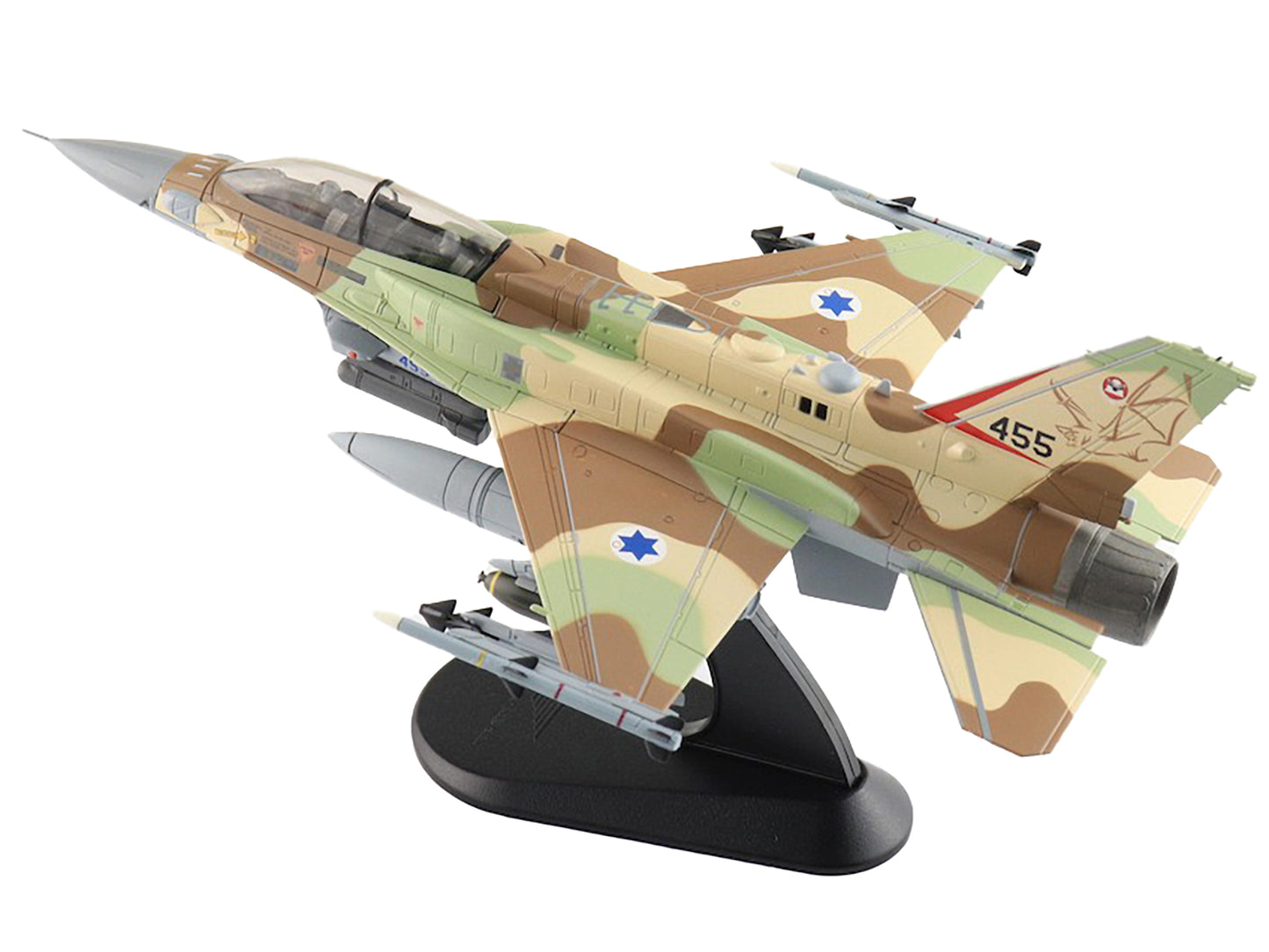 Lockheed F-16I Fighting Falcon Fighter Aircraft "455 Sufa 119 Squadron The Bat" Israeli Air Force "Air Power Series" 1/72 Diecast Model by Hobby Master