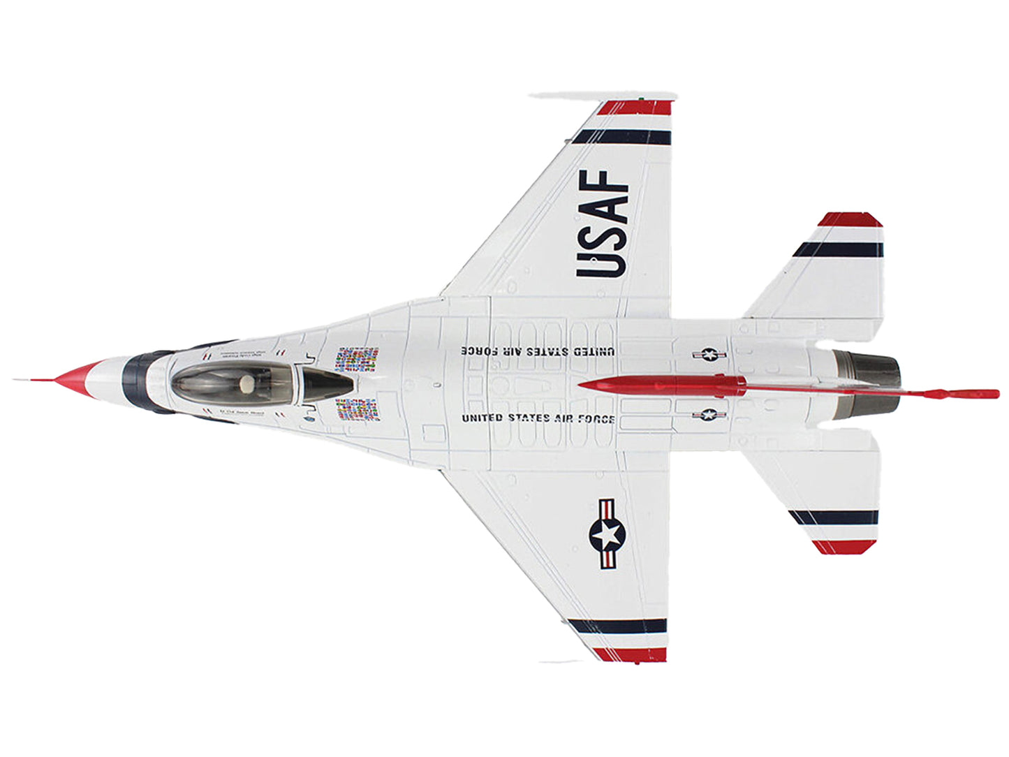 Lockheed F-16C Fighting Falcon Fighter Aircraft "Thunderbirds #1 Royal International Air Tattoo" (2017) United States Air Force "Air Power Series" 1/72 Diecast Model by Hobby Master