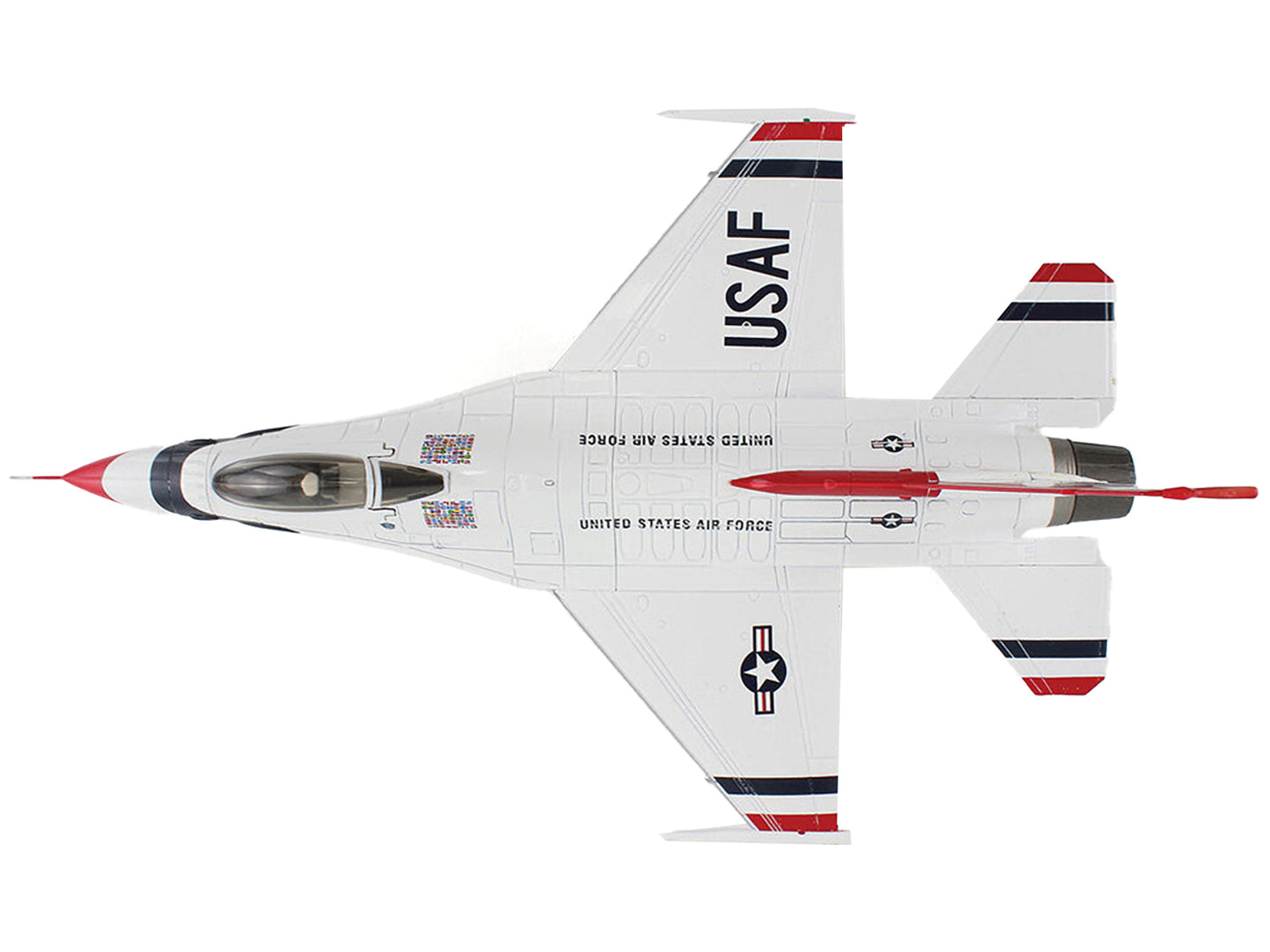 Lockheed F-16C Fighting Falcon Fighter Aircraft "Thunderbirds #1-6 Decals Royal International Air Tattoo" (2017) United States Air Force "Air Power Series" 1/72 Diecast Model by Hobby Master