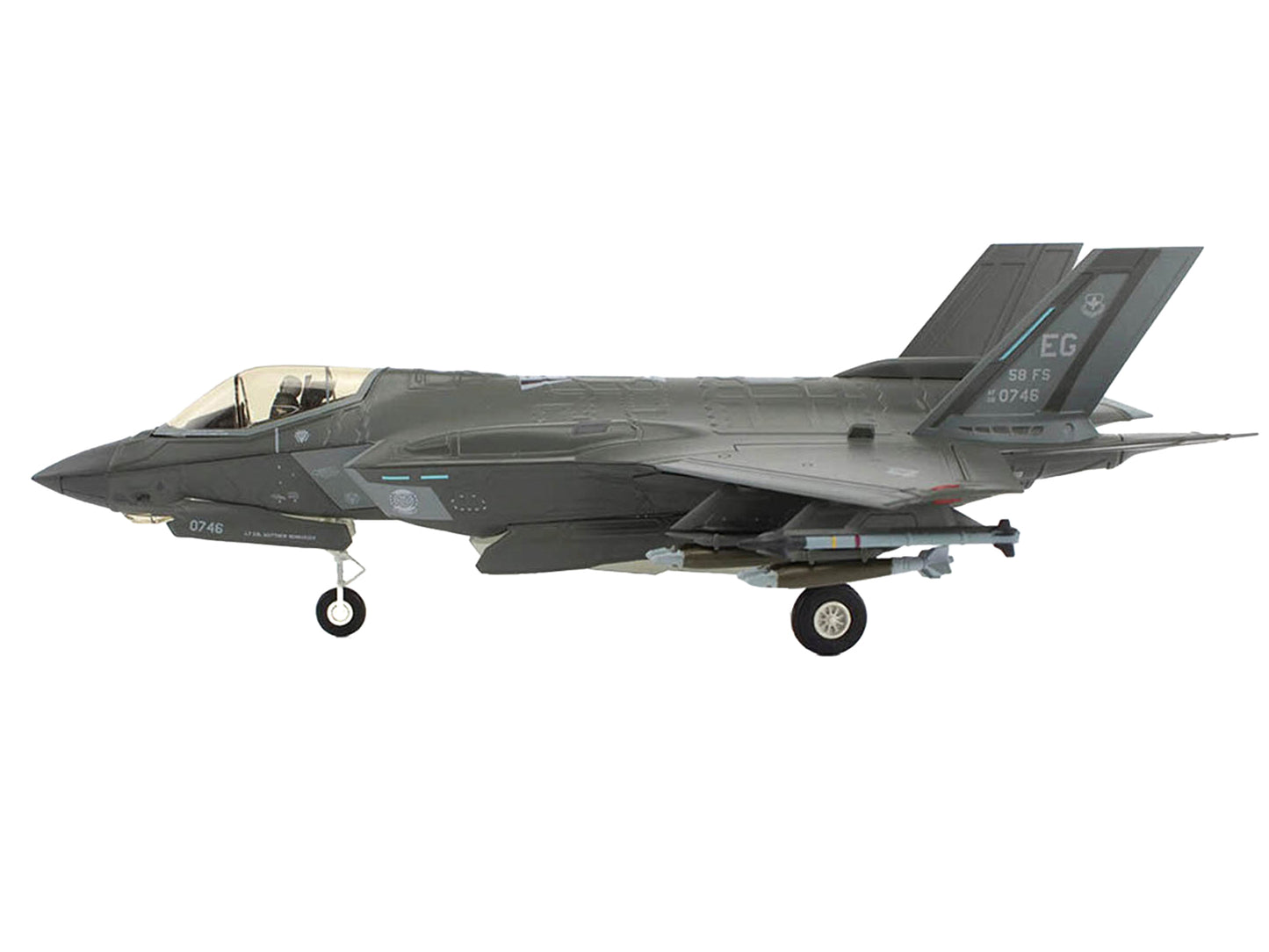 Lockheed F-35A Lightning II Aircraft "58th FS Elgin AFB" United States Air Force "Air Power Series" 1/72 Diecast Model by Hobby Master