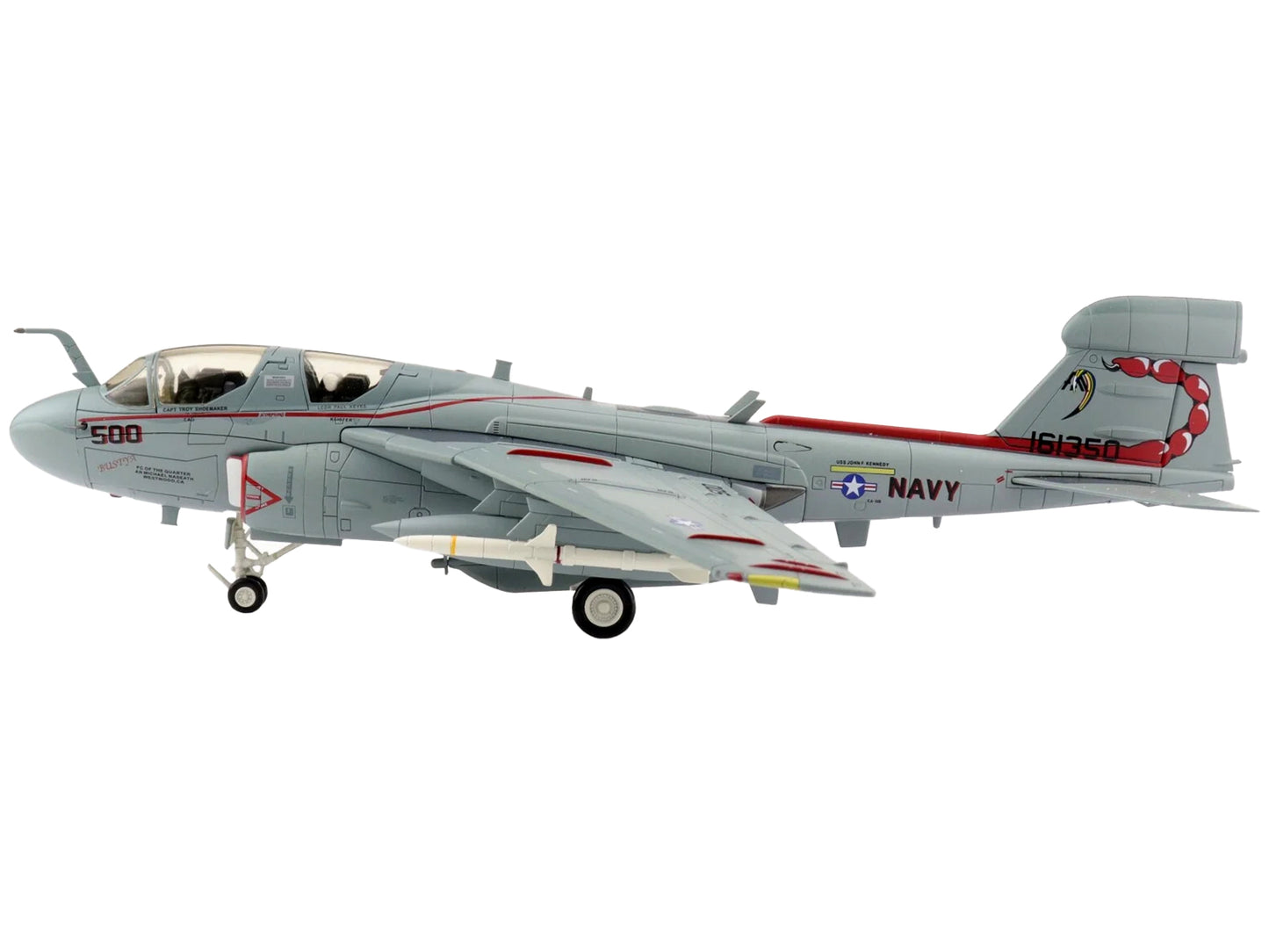 Grumman EA-6B Prowler Aircraft VAQ-132 "Scorpions" United States Navy (2006) "Air Power Series" 1/72 Diecast Model by Hobby Master